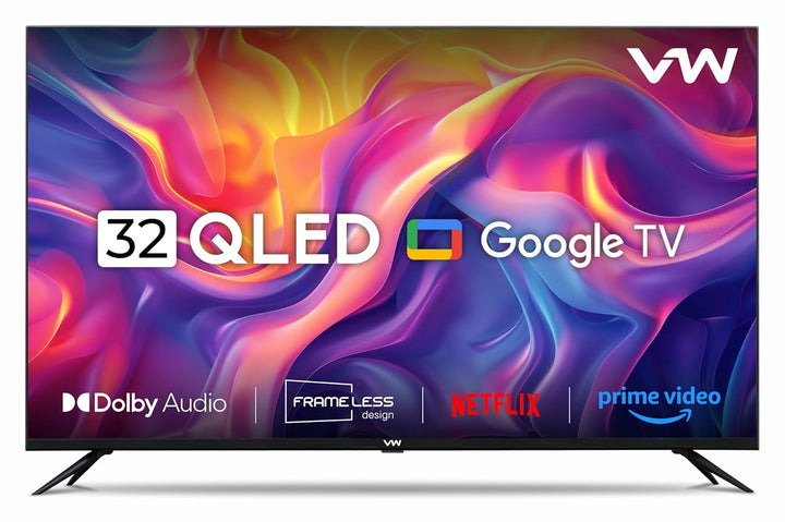 VW 80 cm (32 inches) Pro Series HD Ready Smart QLED Google TV (Black) | with 18 Months Warranty