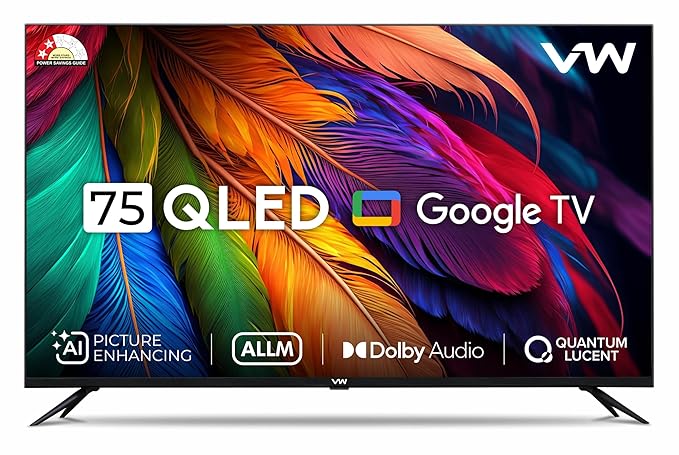 VW 190 cm (75 inches) GQ1 Pro Series 4K Ultra HD Smart QLED Google TV VW75GQ1
